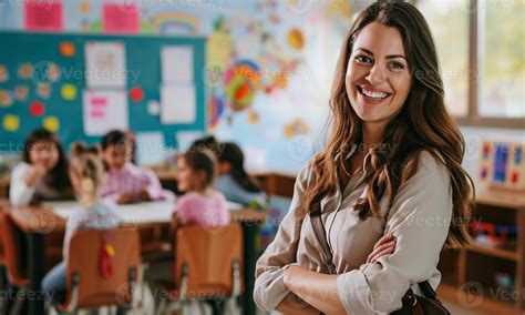 photo of teacher in the classroom 50036633 Stock Photo at Vecteezy