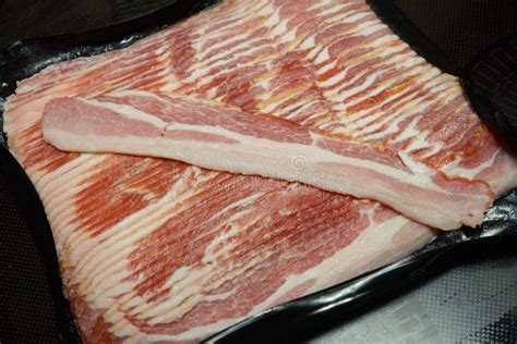 bacon pack stock image image  chopping edible healthy