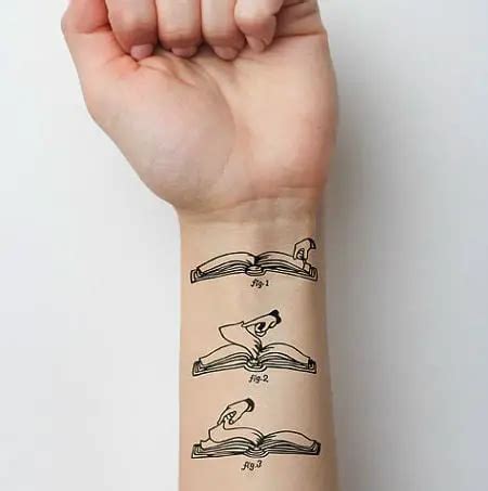 44 Adorable Tattoo Designs for Book Lovers