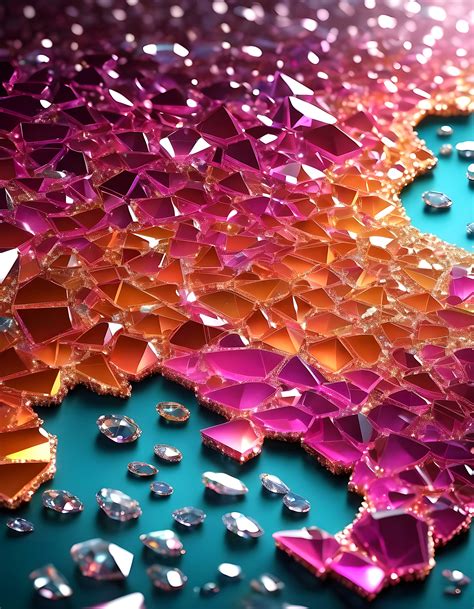 Crystal Jewels Mosaic Background Free Stock Photo - Public Domain Pictures