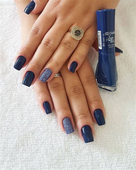 Unhas Decoradas Azul Marinho - Unhas Decoradas Na Cor Azul Marinho - Unhas De Decoradas