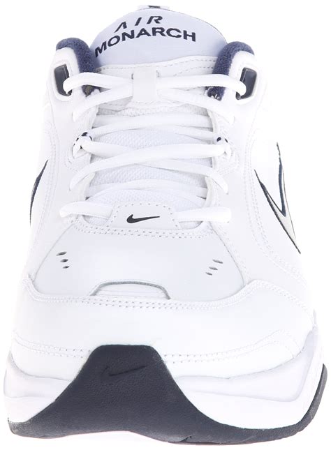 Nike Men's NIKE AIR MONARCH IV (4E) RUNNING SHOES -12; White / Metallic Silver-Midnight Navy ...