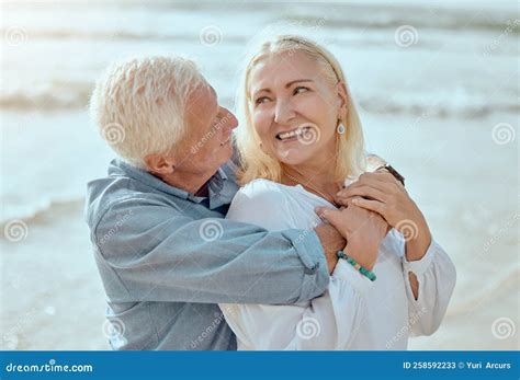 A Happy Mature Caucasian Couple Enjoying Fresh Air on Vacation at the