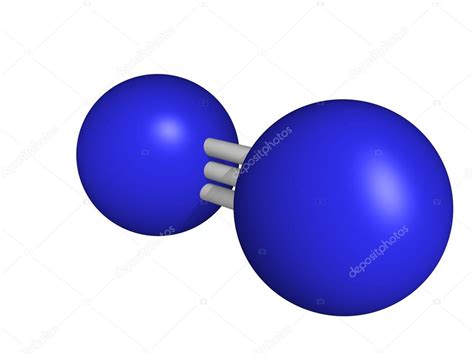 Picture: nitrogen molecule | Chemical structure of a nitrogen molecule — Stock Photo ...