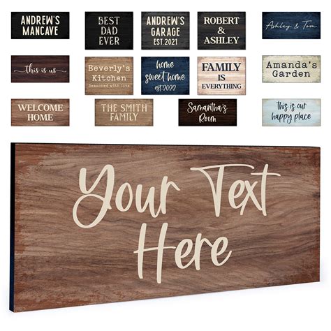 Amazon.com: Personalized Signs for Home, Custom Sign with Any Text, 3 ...