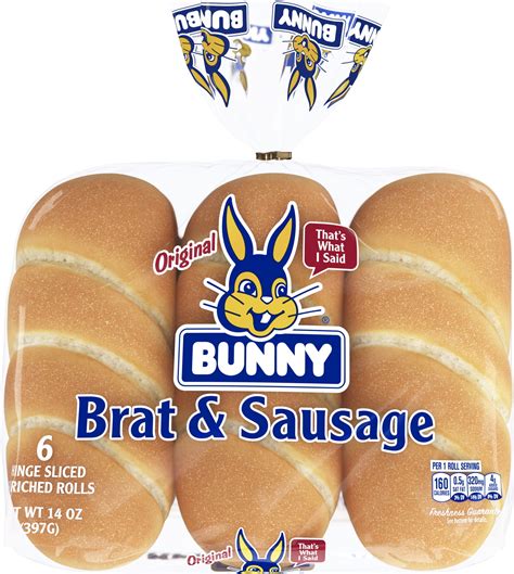 Bunny White Brat & Sausage Rolls, 14 oz, 6 Count - Walmart.com