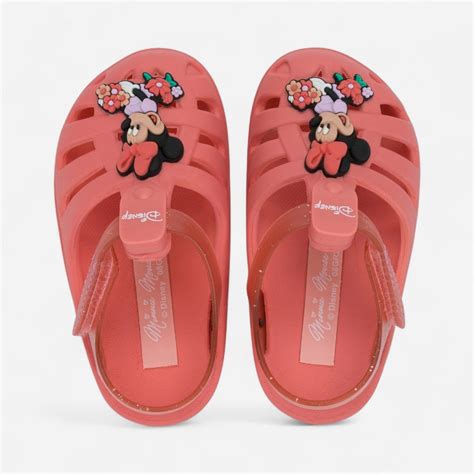 Sandalia Da Minnie Grendene - Sandália de Bebê Rosa Minnie Disney Magic Grendene Kids Rosa