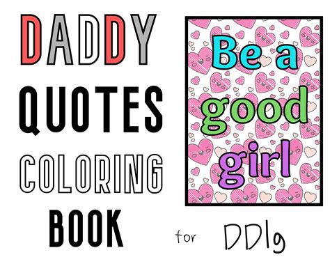 Daddy Quotes Coloring Book for Ddlg Daddy Dom Babygirl Cute - Etsy