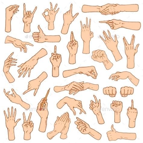 gestures  hands   draw hands hand drawing reference easy