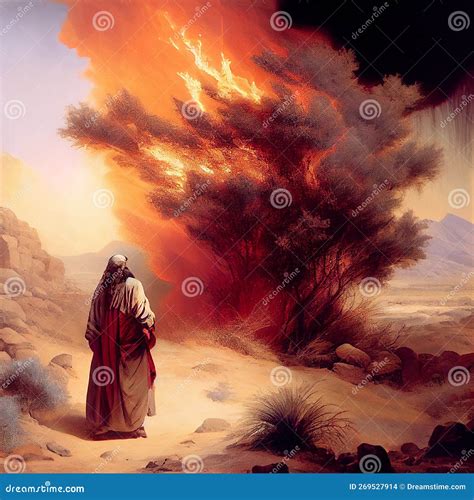 Moses with the Burning Bush, Old Testament and Jewish Torah, Book of ...