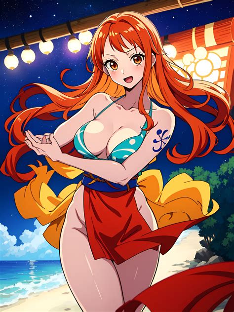 cleavage, big boobs, thighs, long hair, looking at viewer, redhead, AI