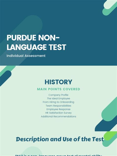 Purdue Non Language Test | Psychometrics | Test (Assessment)
