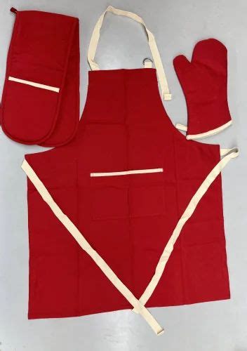 cotton plain kitchen apron set size medium  rs set  karur