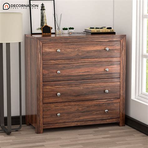 Caesar Wooden Drawer Storage Cabinet - Brown - Decornation