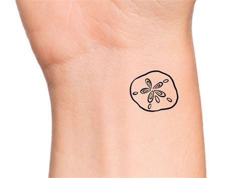 Sand Dollar Temporary Tattoo - Etsy