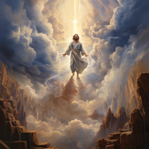 Premium Photo | Jesus Descending from Heaven