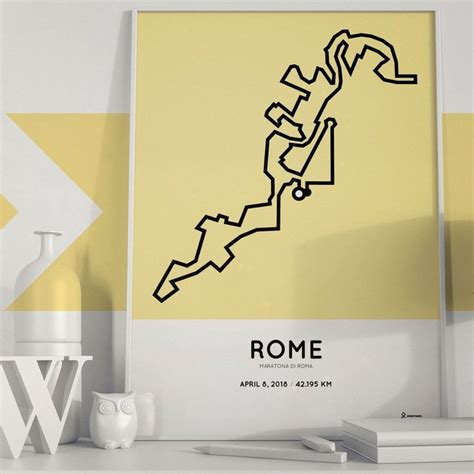 Rome Marathon route poster by Sportymaps | Runners community, Runner’s ...