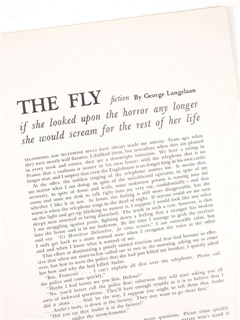 The Fly in the complete issue of Playboy Magazine | George Langelaan