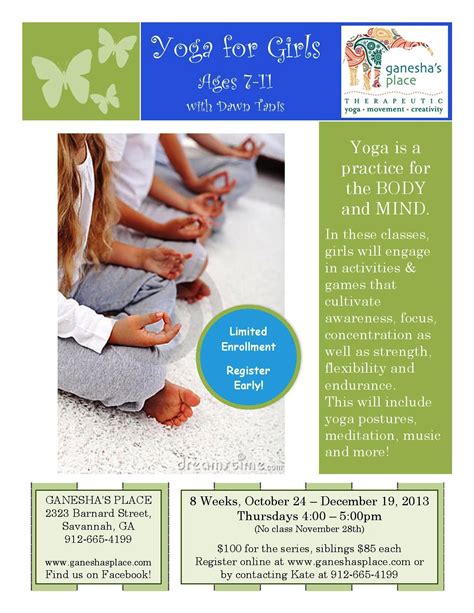 Southern Mamas » Blog Archive » Yoga for Girls, Ages 7-11, @ Ganesha’s