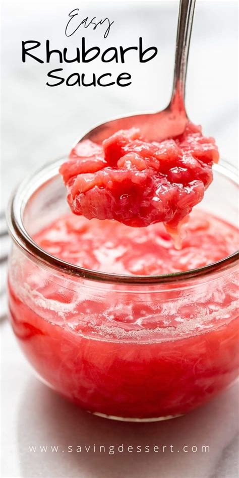 Easy and Tart Rhubarb Sauce Recipe - Saving Room for Dessert