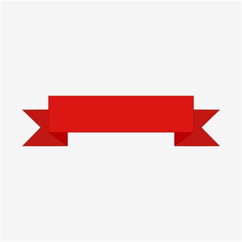 Red Ribbon Banner White Transparent, Red Ribbon Banner Png Material ...