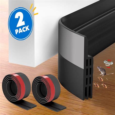 2 Pack Door Draft Stopper, 37 Inch Under Door Sweep Bottom Blocker with
