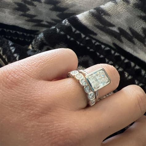 Three Stone Engagement Ring/ Three Stone Bridal Ring/ Past Present ...