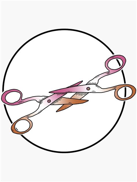 "Lesbian scissor lgbt sticker" Sticker for Sale by Epiphanychiara