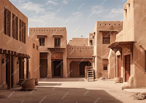 Premium AI Image | The traditional architecture of the UAE's old buildings