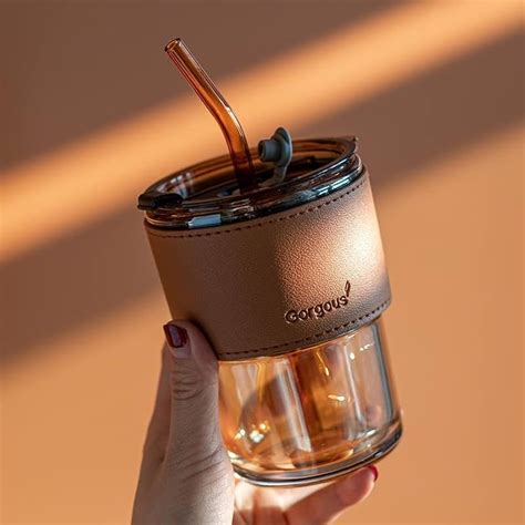 Gorgeous Coffee Mug with Straw/Glass Mug – Berrymuch™