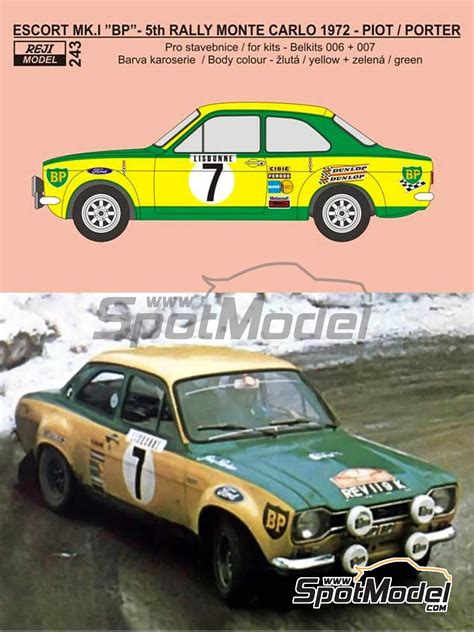 Reji Model 243: Marking / livery 1/24 scale - Ford Escort RS1600 Mk I