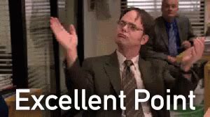 Excellent Point GIF - ExcellentPoint SlowClapping Dwight - Discover & Share GIFs