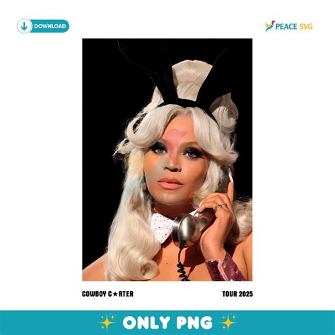 Beyonce Blonde Bunny Girl Vegas Glam Cowboy Carter Tour 2025 PNG