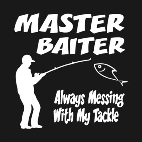 Master Baiter Fishing Logo Funny - Funny - T-Shirt | TeePublic