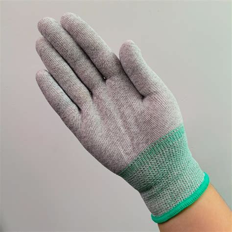 ESD 13 Needle Carbon Fiber Anti-Static Gloves with Conductive Wire