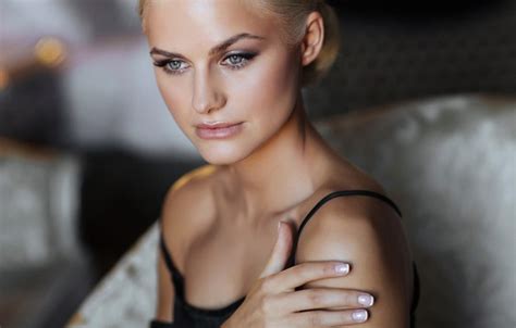 Wallpaper look, girl, face, model, makeup, Alexander Aksenteva for ...