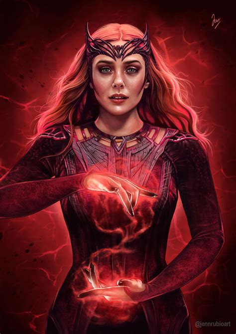 ArtStation - Scarlet witch portrait