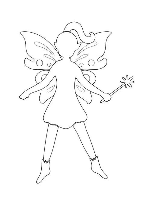 Easy Fairy coloring page - Download, Print or Color Online for Free