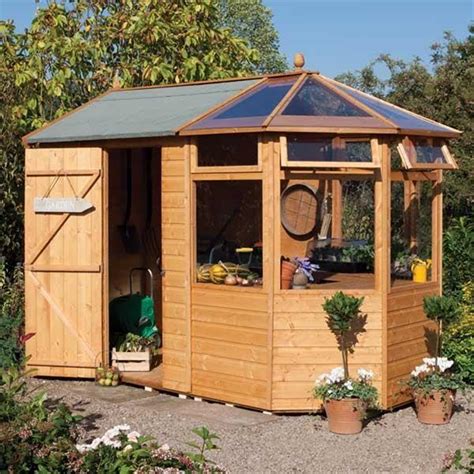 Lean to wooden potting shed ~ shed building list