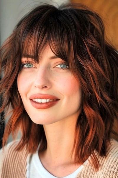 68 Stunning Medium-Length Hairstyles with Bangs - The Hairstyle Edit