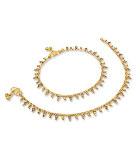 Aadita Gold Plated Payal Anklets for Women and Girls: Buy Aadita Gold ...