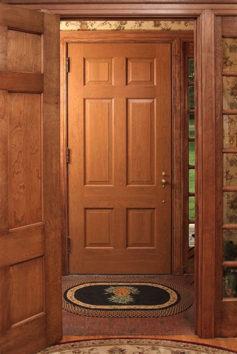Custom Cherry 6 Panel Exterior Entry Door