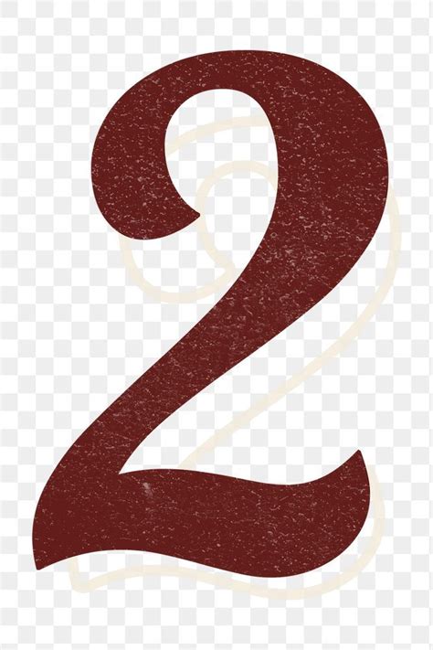Download premium png of red number 2 sign symbol icon transparent ...