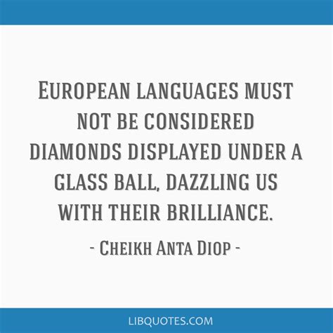 European languages must not be considered diamonds...