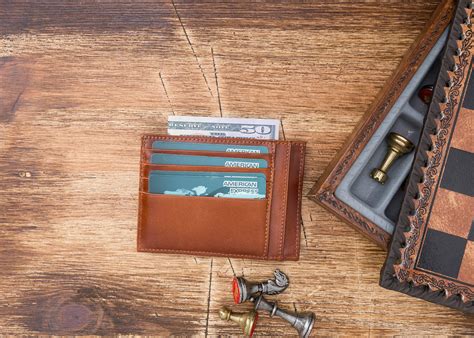 handmade leather wallet genuine leather wallet brown etsy
