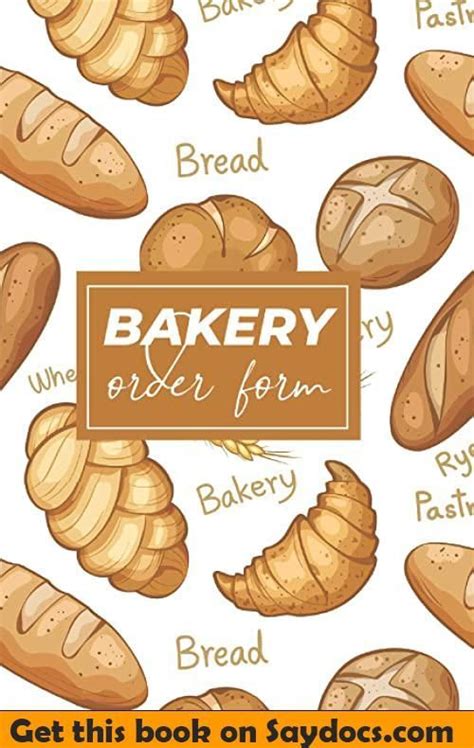 bakery order form with breads and croissants