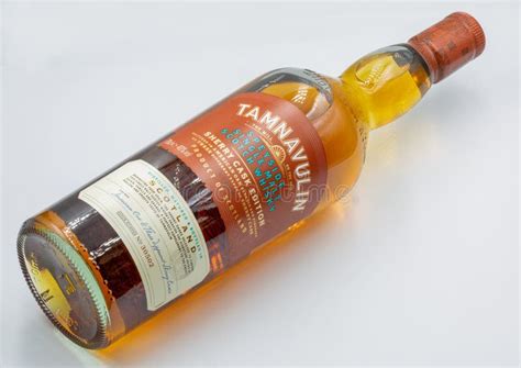 Tamnavulin Single Malt Scotch Whisky Closeup Against White Editorial ...