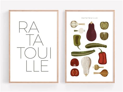 Ratatouille Posters Set of 2 Prints Kitchen Deco Kitchen - Etsy