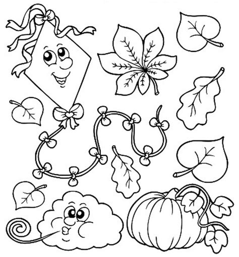 Fall Leaves Coloring Pages For Kindergarten at GetColorings.com | Free ...