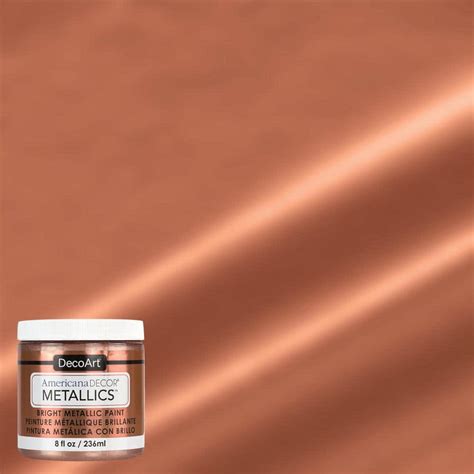 Americana Decor 8 oz. Metallic Rose Gold Paint-ADMTL03-98 - The Home Depot